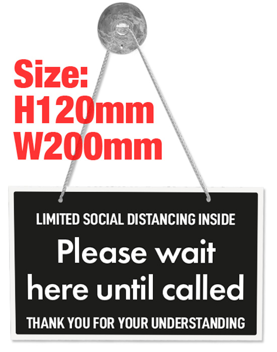 Get 4 X  1 Metre Social Distance Warning Sign Stickers Health Safety 100mm size 